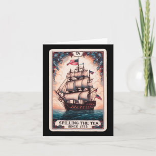 Cartão Rasgando O Chá Desde 1773 Tarot Card 4 De Julho