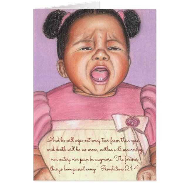 Cartão Rasgo da limpeza dos olhos & do Outcry~Scripture (Frente)