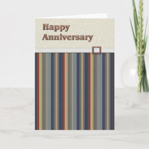 Cartão Rasgos e Azuis com Aniversário do Foco de Cobre