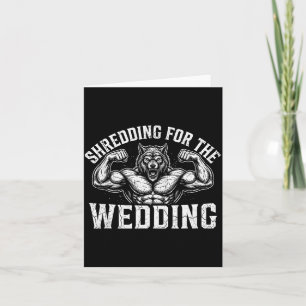 Cartão Raspando para o Muscular Wolf Gym para o Casamento