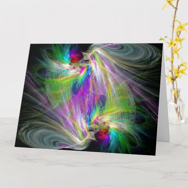 Cartão Raspberries and Doves Blank BIG Card (Flor Amarela)