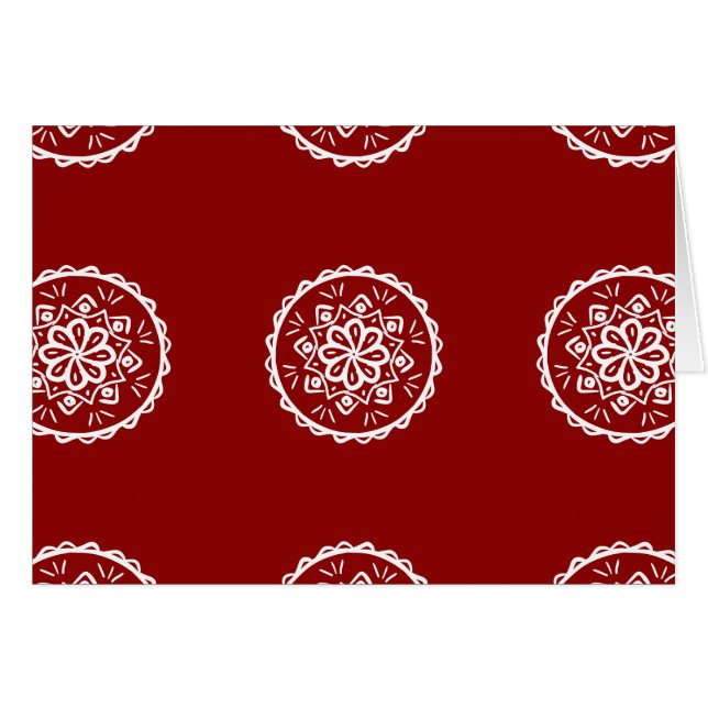 Cartão Raspberry Mandala (Frente Horizontal)