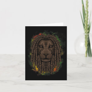 Cartão Rasta Lion Com Dreads - Mostre Seu Orgulho E Regga
