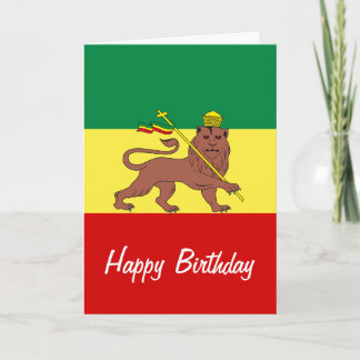 Cartão Rasta Reggae Lion of Judah