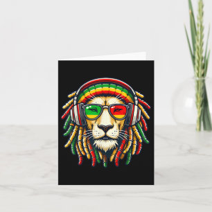 Cartão Rasta Reggae Music Lion Jamaica