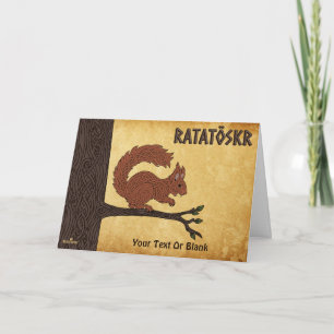 Cartão Ratatöskr, Esquilo Nórdico/Viking