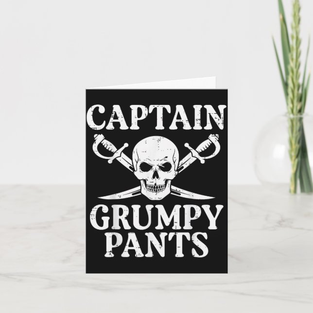 Cartão Rate Captain Mpy Pants Funny Humor Quote Men Women (Frente)