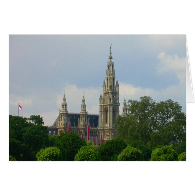 Cartão Rathaus, Viena Áustria (Frente Horizontal)