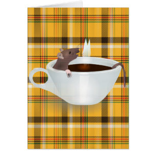 Cartão rato de café