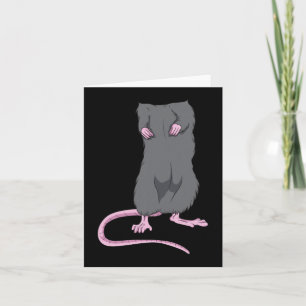 Cartão Rato de Halloween Rat Corpo Fácil De Mouse Diverti