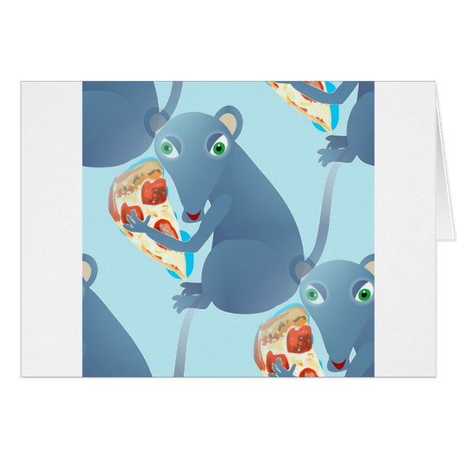Cartão rato de pizza (Frente Horizontal)
