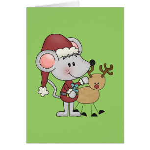 Cartão Rato do Natal e