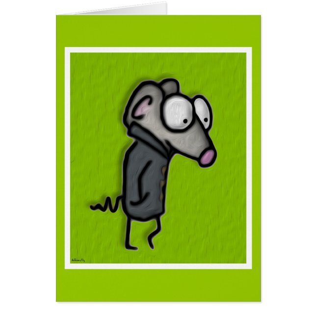 Cartão Rato em uma trincheira (Frente)