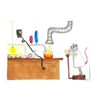 Cartão Ratos De Laboratório "Você Fez Isso!" Placa de par