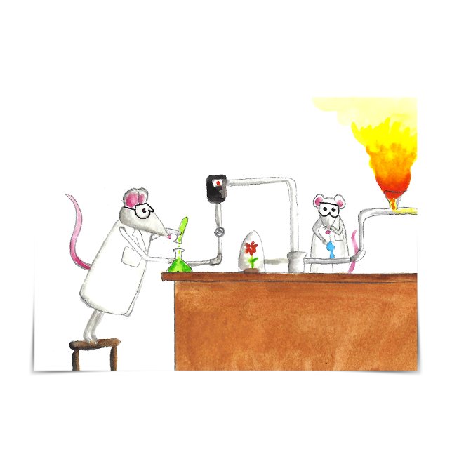 Cartão Ratos De Laboratório "Você Fez Isso!" Placa de par (What are the rats up to in the lab?)