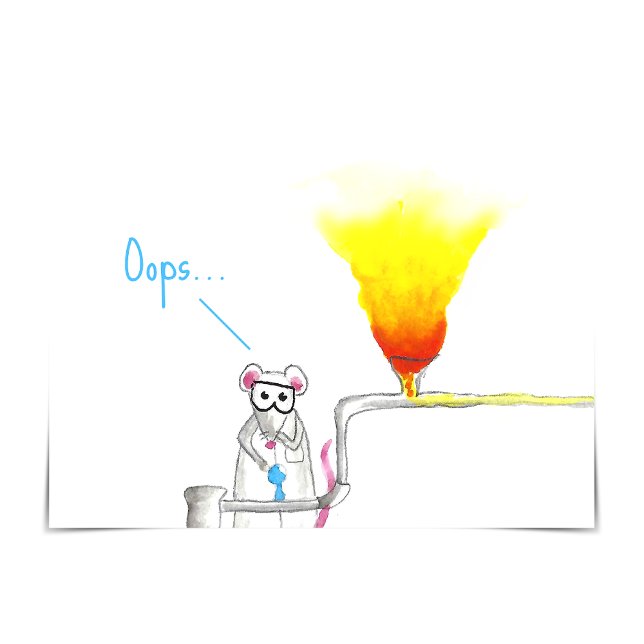 Cartão Ratos De Laboratório "Você Pode Fazer Isso!" Cartã (Oops...something has gone wrong in the lab.)