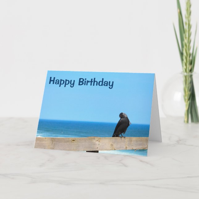 Cartão Raven Assistindo Parabéns (Frente)