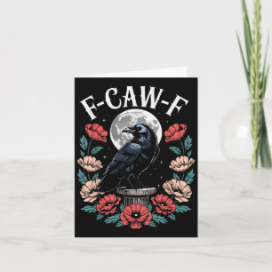 Cartão Raven Crow F-craw-f Halloween Bird Fcawf Gothic Sp