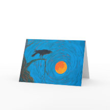 Raven e Placa de Halloween da Lua