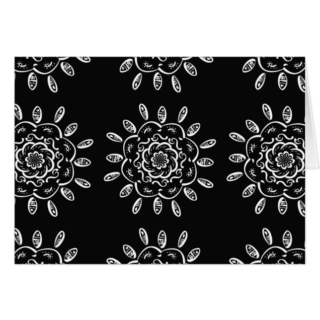 Cartão Raven Mandala (Frente Horizontal)