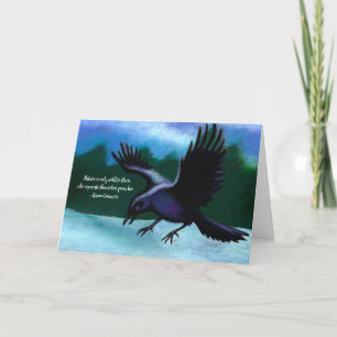 Cartão Raven No Inverno