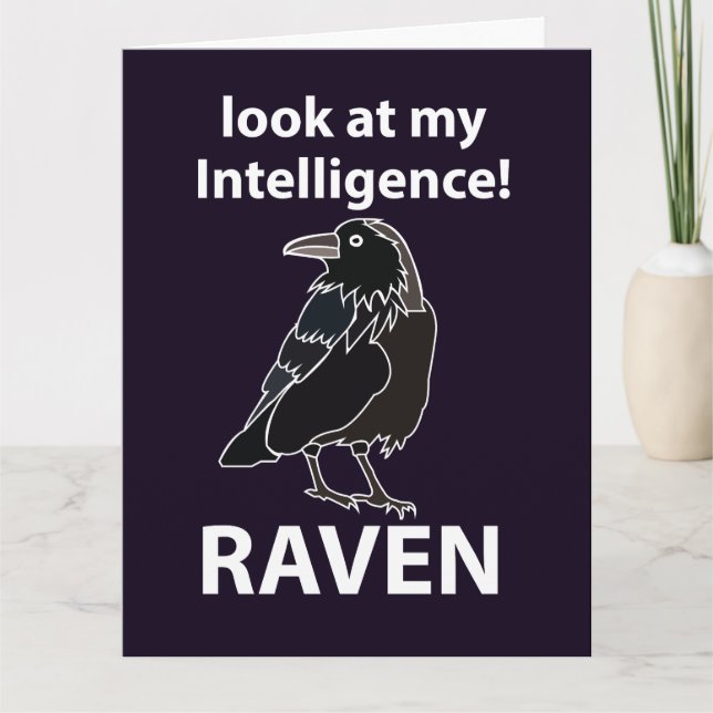 Cartão Raven Olhe Minha Inteligência Raven (Frente)