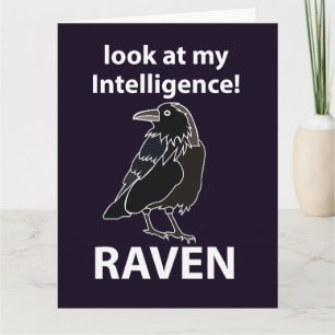 Cartão Raven Olhe Minha Inteligência Raven