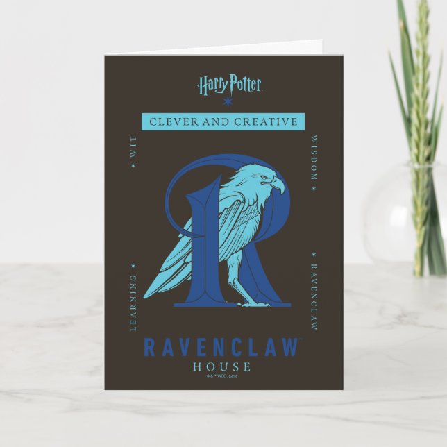 Cartão RAVENCLAW™ House Clever e Creative (Frente)