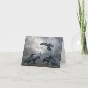 Cartão Ravens brincam com o tempo perdido