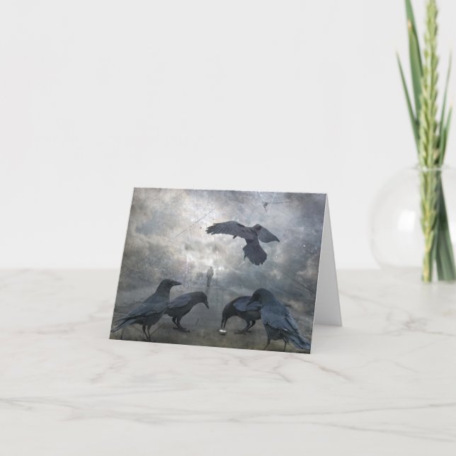 Cartão Ravens brincam com o tempo perdido (Frente)