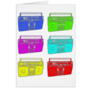Cartão Raver da cor de BOOMBOX multi