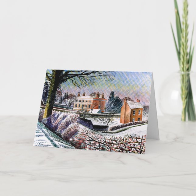 Cartão Ravilious - Vicarage in Winter (Frente)