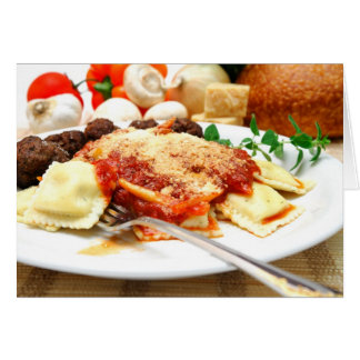 Cartão Ravioli E Meatball