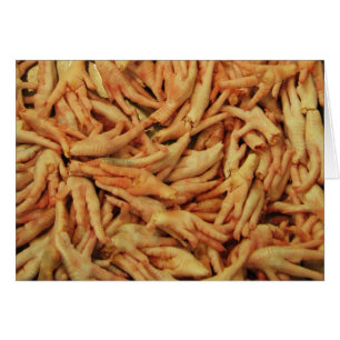 Cartão Raw Chicken Feet Card