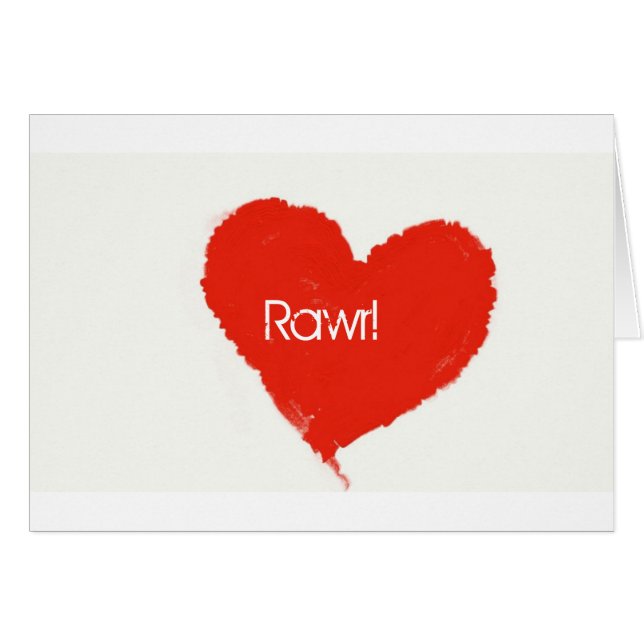 Cartão Rawr! meios ily no dinossauro (Frente Horizontal)