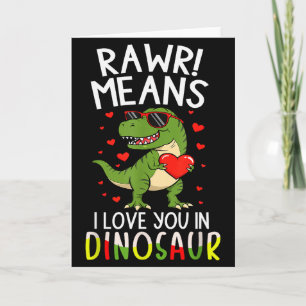 Cartão Rawr Significa Eu Te Amo No Dia Dos Namorados Dos 