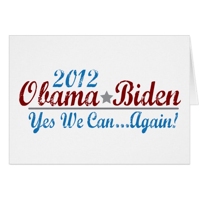 Cartão re-elect 2012 de Barack Obama (Frente Horizontal)