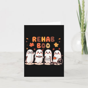 Cartão Reabilitação Boo Diversão de Halloween Fantasma Te