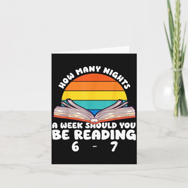 Cartão Reading 67 Meme Englieacher Funny 67 Book Lover Hu (Frente)