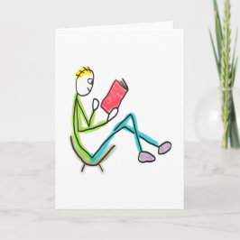 Cartão Reading Stickman