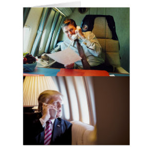 Cartão Reagan & Trump Na Força Aérea Um