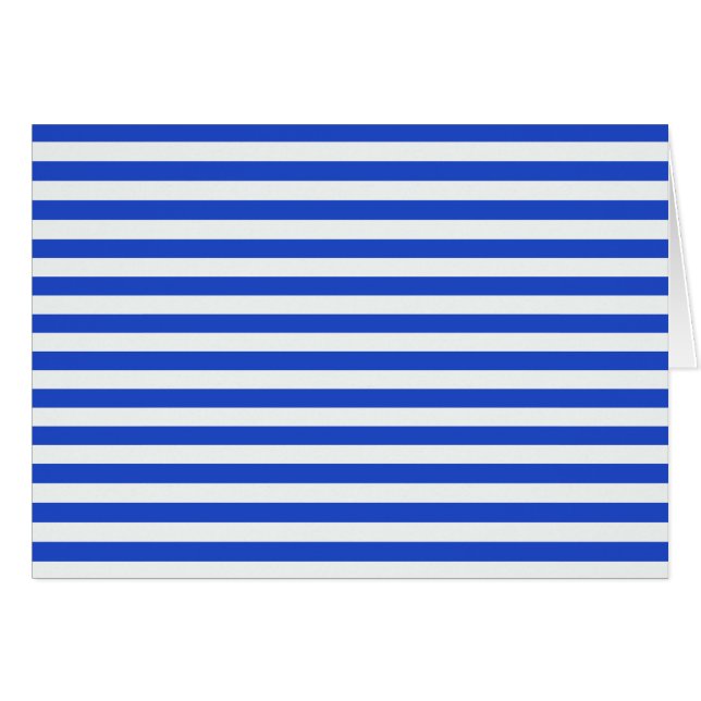 Cartão Real Blue Combination Stripes por Shirley Taylor (Frente Horizontal)
