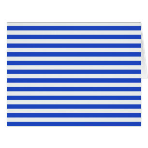 Cartão Real Blue Combination Stripes por Shirley Taylor