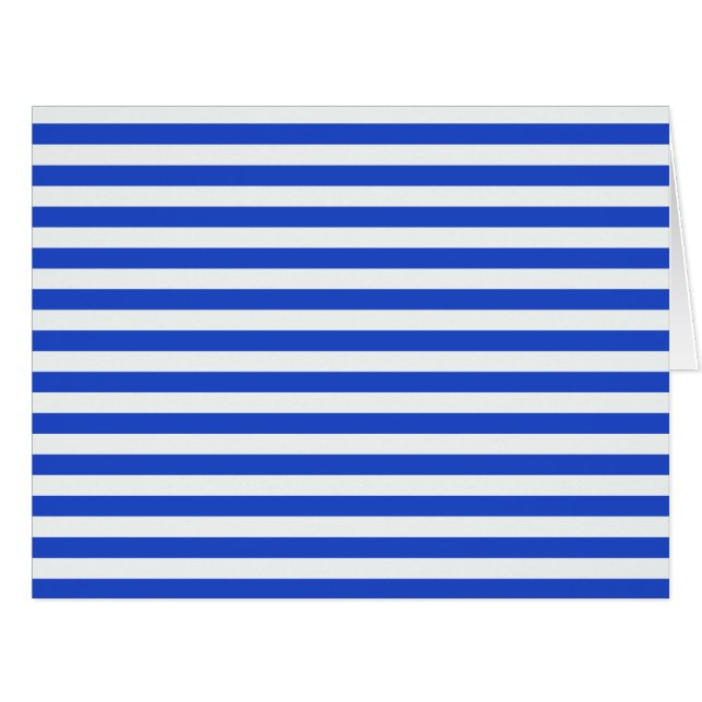Cartão Real Blue Combination Stripes por Shirley Taylor (Frente horizontal)