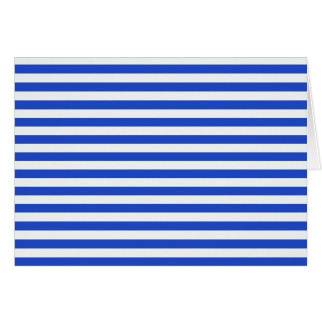 Cartão Real Blue Combination Stripes por Shirley Taylor (Frente horizontal)