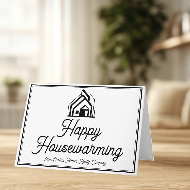 Cartão Real Estate Company Custom Logo Elegant Realtor (Criador carregado)