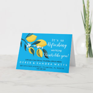 Cartão Real Estate Lemon Summer pop por