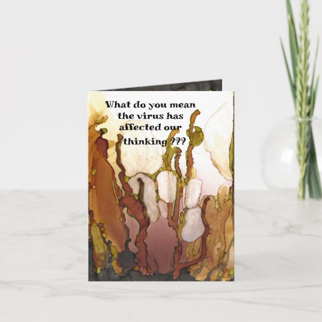 Cartão Realidade engraçado e humorística nestes tempos ca (Frente)