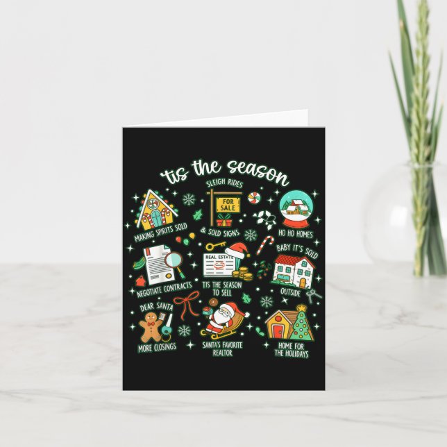 Cartão Realtor Christmas Realtor Christmas Real Estate Ch (Frente)
