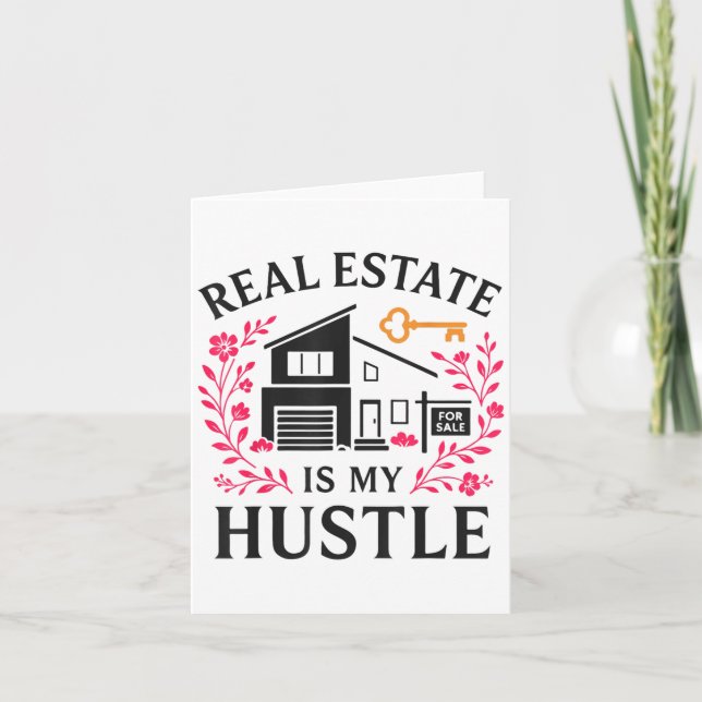 Cartão Realtor Real Estate Is My Hustle  (Frente)